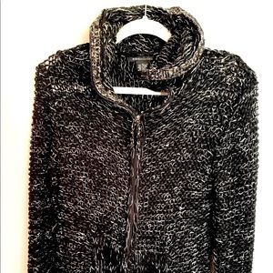 BCBG Maxazria hooded chunky knit sweater